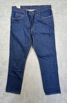 Pantalones de mezclilla Bulwark FR para hombre 36X32 azul frente plano resistente al fuego CAT2 rectos nuevos con etiquetas Foto 1 de 4