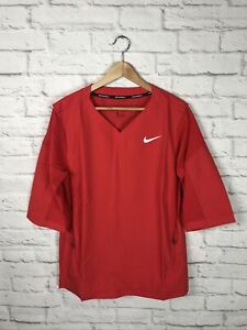 NEW Nike Baseball Red Short Sleeve Pullover Jacket Size Medium 