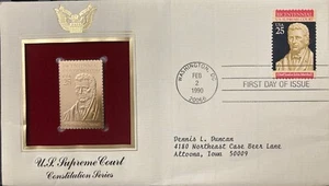 USA 1990 FIRST DAY COVER GOLD FOIL SUPREME COURT - Picture 1 of 1