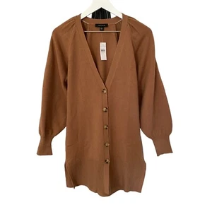 NWT Ann Taylor V-Neck Button Front Puff Sleeves Cardigan Sweater Women’s Size XS - Picture 1 of 11