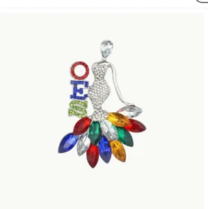 Spilla dichiarazione Order Eastern Crystal Lady OES spilla scintille - Foto 1 di 2