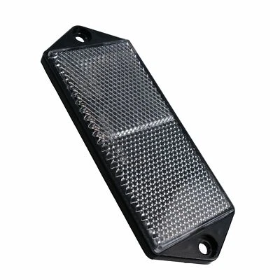 Clear Large Rectangular Front White Reflector Pack of 4 Trailer Fence Post TR070 - Image 1 of 4