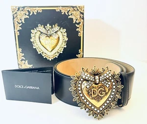 Dolce & Gabbana Devotion belt in lux leather / Size: M / In Original Box / - Picture 1 of 7