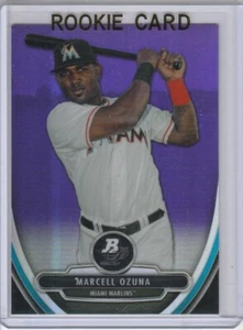 MARCELL OZUNA Bowman Platinum ROOKIE CARD Cardinals PURPLE REFRACTOR RC! - Bild 1 von 2