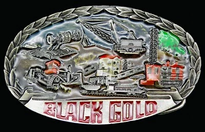 Hebilla de cinturón vintage INDIANA METAL CRAFT mina minera de carbón oro negro Foto 1 de 4
