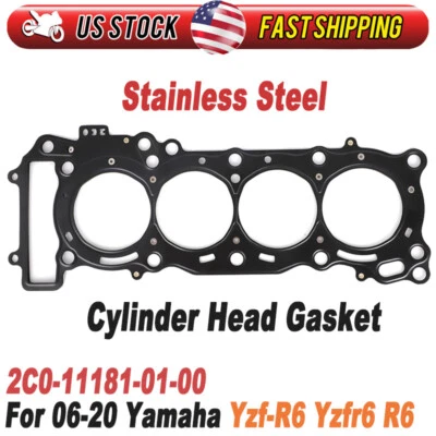 For Yamaha Yzf-R6 Yzfr6 R6 2C0-11181-01-00 Steel Cylinder Head Gasket 2006-2020 - Image 1 of 4