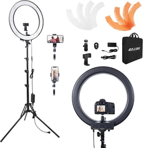 18 Ring Light with Stand, 55W 5600K Large LED Ringlight with Holder - Picture 1 of 12