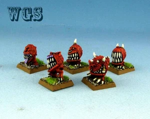 25mm Warhammer Fantasy WGS Painted Orcs & Goblins Gnarly Cave Squigs OR025 - Picture 1 of 5