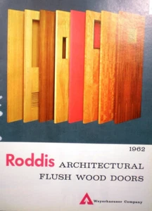 Weyerhaeuser Co RODDIS Flush Wood Doors Catalog ASBESTOS Lock Block 1962 - Picture 1 of 6