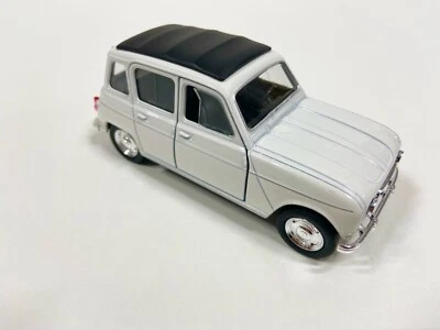 Welly Renault R4 Oldtimer ,weiß, 11,5cm Modellauto Pullback Klassiker ,,NEU‘‘