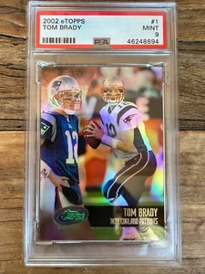2002 Etopps #1 Tom Brady New England Patriots refractor PSA 9 ¡Como nuevo! - Imagen 1 de 2