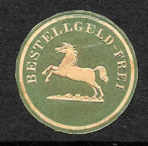 1858 Alemania Hannover Papelería "BESTELLGELD-FREE" Corte CABALLO Cubierta "Caballo" RR - Imagen 1 de 2