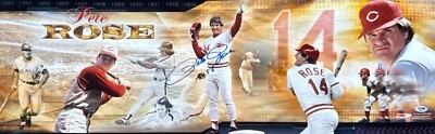 Pete Rose Signed 12x36 Panoramic Photo Reds/Phillies PSA E24823 - Image 1 of 2