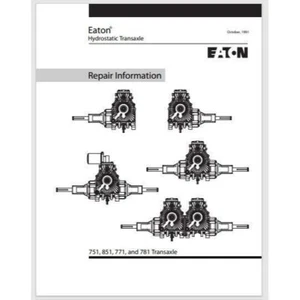1991 Eaton 751, 851, 771, and 781 Hydrostatic Transaxle Repair Manual 16 Pages - Picture 1 of 1