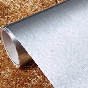 5M Self Adhesive Stainless Steel Brushed Contact Paper Vinyl Film Wallpaper AU - Picture 1 of 12