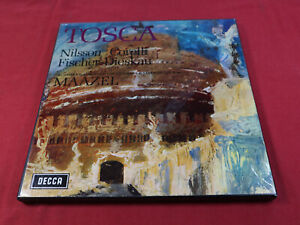 Puccini  TOSCA  -  Maazel Decca SET 341-2 UK 2 LP-Box near mint
