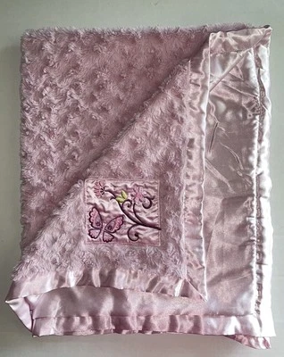 NoJo Little Bedding Purple Swirl Flower Butterfly Baby Girl Blanket Satin C2 - Изображение 1 из 2