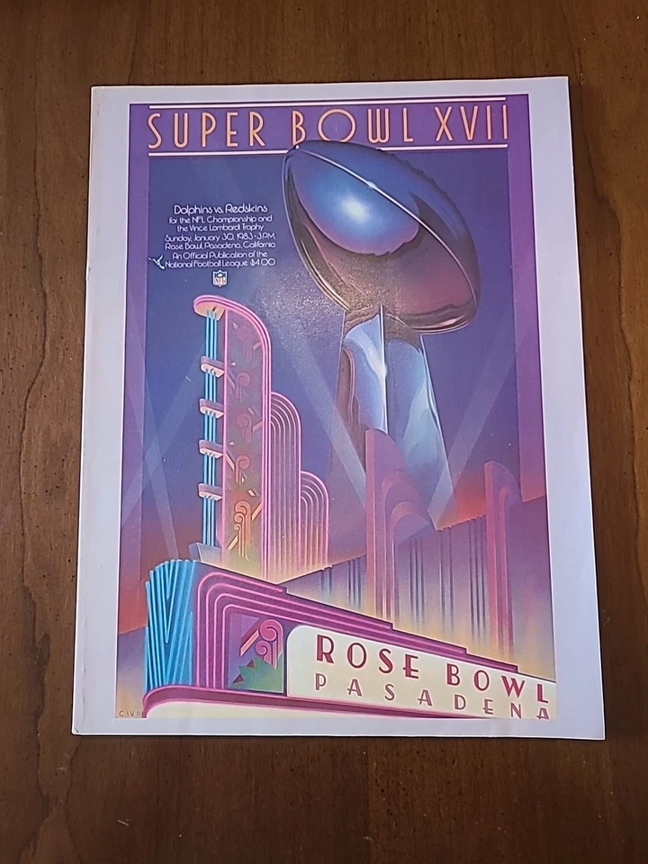 Super Bowl XVII 17 1983 Official Football Program Magazine Dolphins vs Redskins - Image 1 of 2