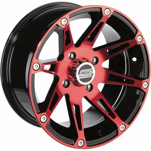 Moose 387X Wheel - 12x7 - 4+3 Offset - 4/136 - Red ATV/UTV 387MO127136BWR4 - Picture 1 of 4