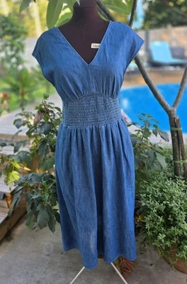 Vestido midi para mujer nuevo con etiquetas Old Navy 100 % algodón talla pequeña Foto 1 de 4