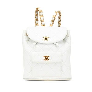 CHANEL Matrasse COCO Mark Chain Backpack Backpack Women 【Used】 - Picture 1 of 13
