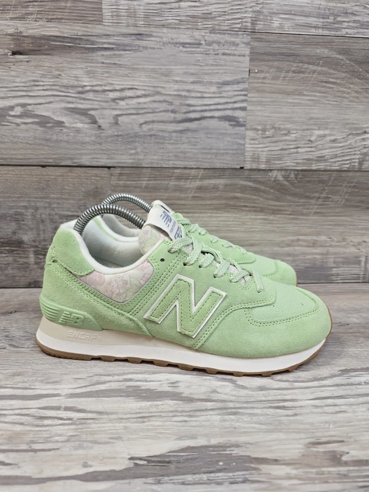 Новый баланс туфли женщин 7,5 B зеленый 574 Athletic работает ходьба кроссовки - Изображение 1 из 4