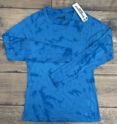 Top Smartwool Mujer Toda Temporada Lana Merino Manga Larga Capa Base MEDIANO Azul Foto 1 de 4