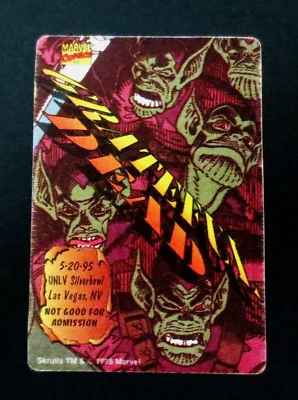 Grateful Dead Backstage Pass Las Vegas Nevada 5/20/95 5/20/1995 Marvel Skrulls - Image 1 of 4