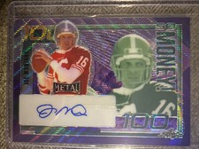 2023 Leaf Metal Football Joe Montana Auto So Money Purple 2/6 #SM-JM1