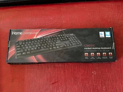 IHome Computer Classic Keyboard New Corded Ih-k301 - Image 1 of 4