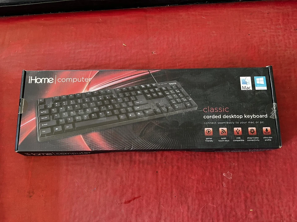 IHome Computer Classic Keyboard New Corded Ih-k301 - Image 1 of 4