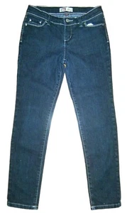 L.E.I. Girls 12R "KATE" Low Rise Skinny JEANS BLUE w/Sparkle + Big Stitch - Picture 1 of 6