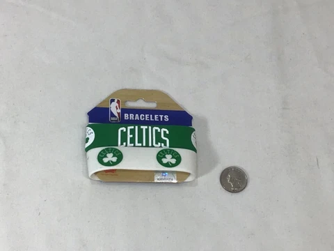 NBA Boston Celtics 2 Pack Bracelet Wrist Bands Set Rubber PVC New Logo FREESHIP Cover