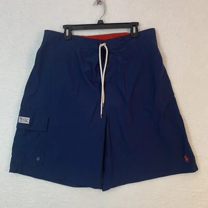 Polo Ralph Lauren costumi da bagno da uomo viaggiatore carico taschino bauli da nuoto blu navy XLT - Foto 1 di 16