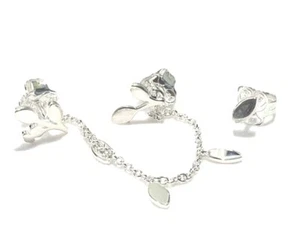 Tous Set of Silver Fragile Nature Leaves Chain Earrings 🌿 - Picture 1 of 6
