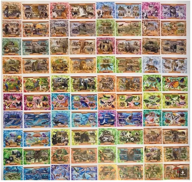 MALI 2020 SET OF 40 SS AND 40 MS PAIRS OF STAMPS FAUNA FLORA SEA MARINA DINO CTO - Image 1 of 1