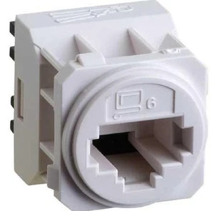 Legrand E-MEC DATA-SOCKET EMRJ45C6WE, Category-6, RJ45 Connection WHITE - Picture 1 of 1