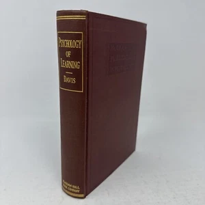 Psychology of Learning by Robert A. Davis 1935 1st/3rd HC Educational Psychology - Imagen 1 de 10