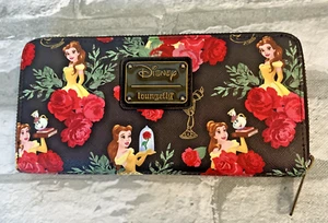 Loungefly Disney Beauty And The Beast Flowers And Friends Zip Wallet - Picture 1 of 10