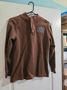 PLACE PLC Division Sportswear Boys Pullover Fleece Brown Sweatshirt Sz 10/12 L - Picture 1 of 6