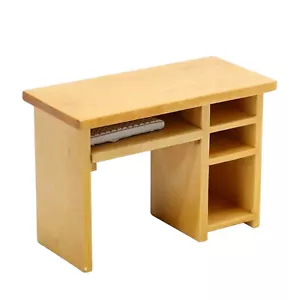 1:12 Dolls house Computer Desk with Mouse and Keyboard Bedroom Study Furniture - Picture 1 of 24