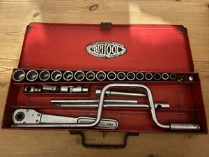 Britool vintage socket set, SAE/AF & BS/Whitworth, hexagon drive, used condition - Picture 1 of 17