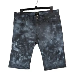 River Island Shorts Eddy Skinny Distressed Batik Denim Festival Herren Größe 32 - Bild 1 von 9