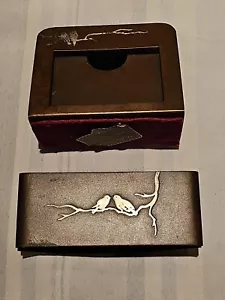 Heintz Antique Arts and Crafts Bronze & Sterling Silver letter holder Free ship - Picture 1 of 15