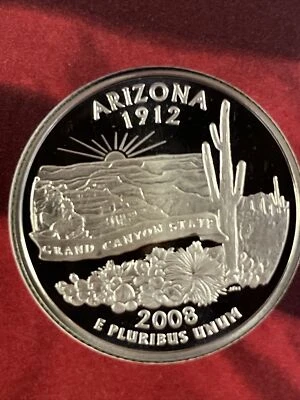 2008-S Arizona Silver Proof State Quarter 90% Silver From Proof Set - Image 1 of 2