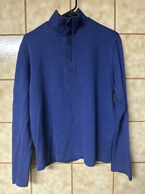 Camisa minimalista Hugo Boss cuello a presión tejida Henley Classicore aire libre preppy, M Foto 1 de 4