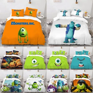 Disney Monsters University Bedding Sets Bedspread Duvet Cover Pillowcases 3pcs - Picture 1 of 53