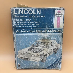 Haynes Repair Manual Lincoln 1970-2005 Rear Wheel Drive 59010 - Picture 1 of 13