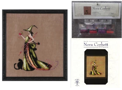 NORA CORBETT (MIRABALIA DESIGNER) Nora Corbett Mirabilia Cross Stitch PATTERN & EMBELLISHMENT Pack ANA NC207