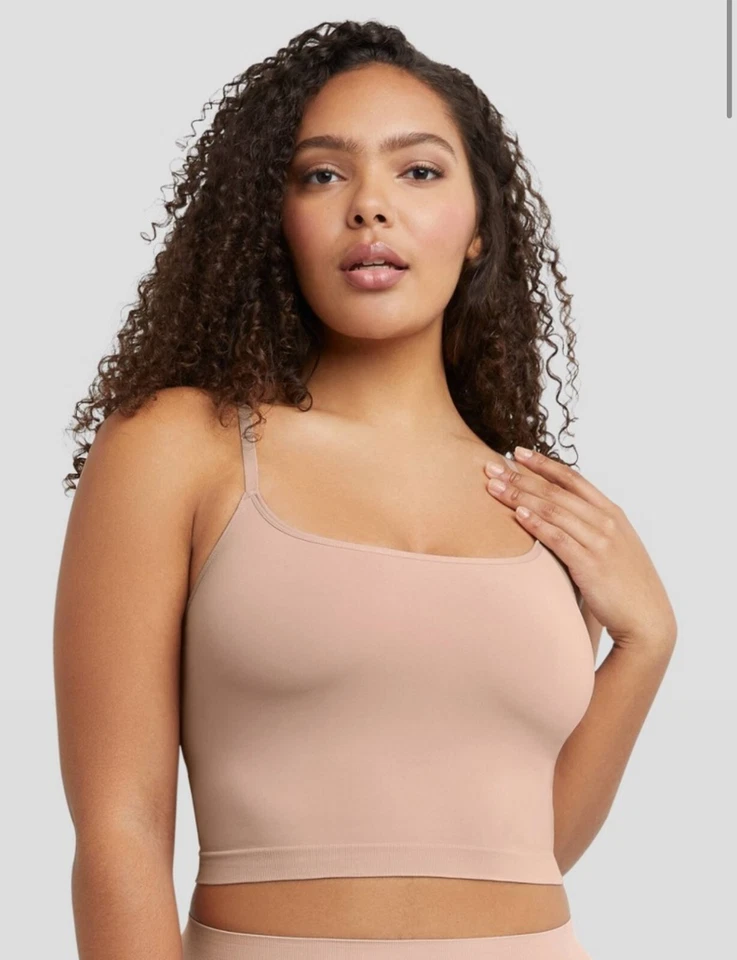Maidenform Women’s Shapewear Seamless Cropped Cami Large 12-14 Evening Blush
